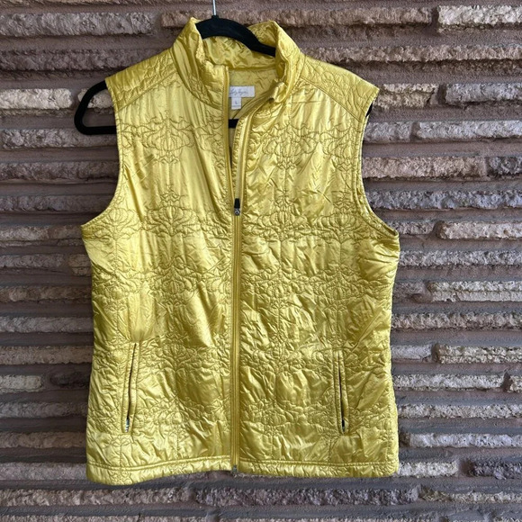 Lady Hagen Gold Quilted Lightweight Puffer Vest Size Large - Picture 6 of 6